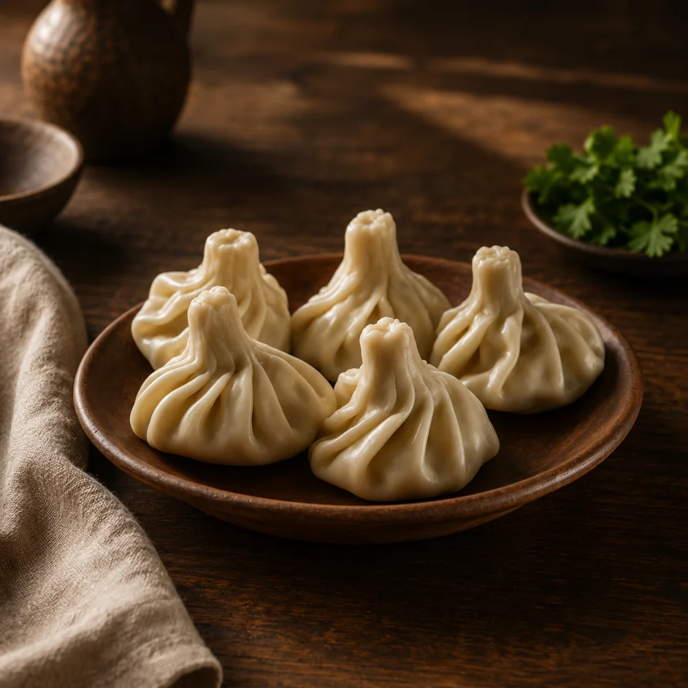 Khinkali mit Käsefüllung